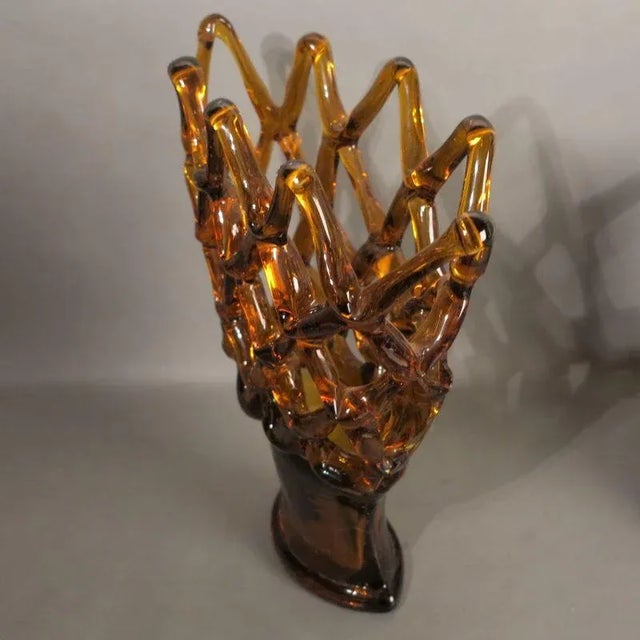 Large Italian Murano Glass Bowl with Grid Pattern from Made Murano Glass, 1950s For Sale - Image 11 of 15