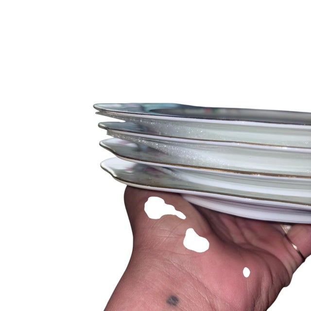 1930s Noritake Jacquin (Discontinued Print) From Japan Fine China Square Salad Plate For Sale In Naples, FL - Image 6 of 9