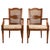 French 1950s French Regency Louis XVI Caned Back Carved Side Chairs - A Pair For Sale - Image 3 of 11