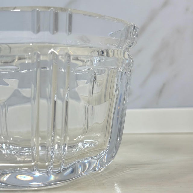 Mid 20th Century Mid-Century Modern Orrefors Crystal Hex Panel Bowl (Gunnar Cyrén) For Sale In Portland, OR - Image 6 of 9