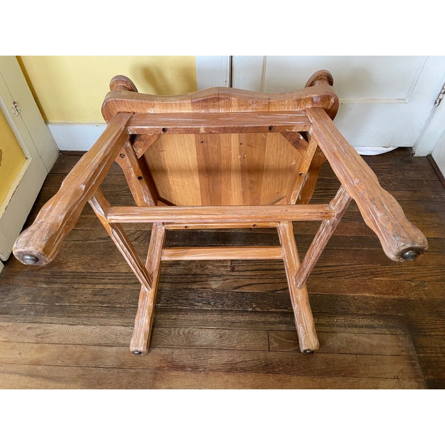 Vintage 1963 Attributed to A. Brandt Ranch Oak Rustic Blonde Captains Chair For Sale - Image 12 of 12