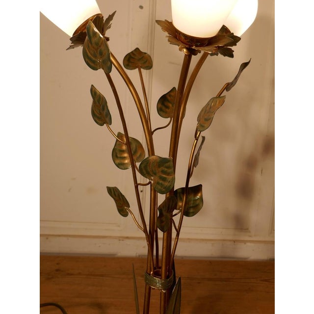 French Toleware Lamps, 1960, Set of 2 For Sale - Image 9 of 10