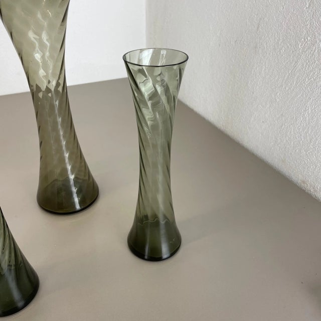 Hand Blown Crystal Glass Vases from Alfred Taube, Germany, 1960s, Set of 4 For Sale - Image 9 of 18