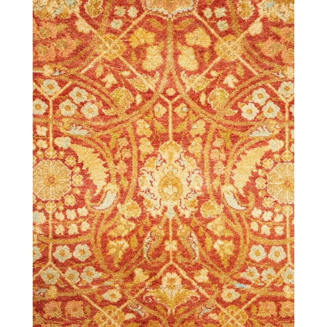 Traditional Mogul, One-of-a-Kind Hand-Knotted Area Rug - Orange, 6' 1" x 9' 1" For Sale - Image 3 of 8