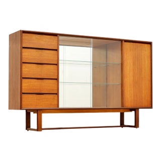 1960s Mid Century China Cabinet Sideboard by Turnidge of London For Sale