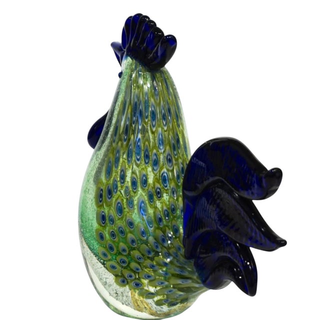 Mid-Century Modern Archimede Seguso Italian Mid-Century Modern Blue & Green Bird Sculpture For Sale - Image 3 of 3