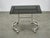 Vintage Italian Space Age Chrome and Smoked Glass Rolling Side Table, 1970s For Sale - Image 11 of 13