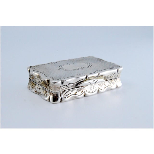 Gold Silver and Gold Vinaigrette Box with Corded Trim on Lid For Sale - Image 8 of 10
