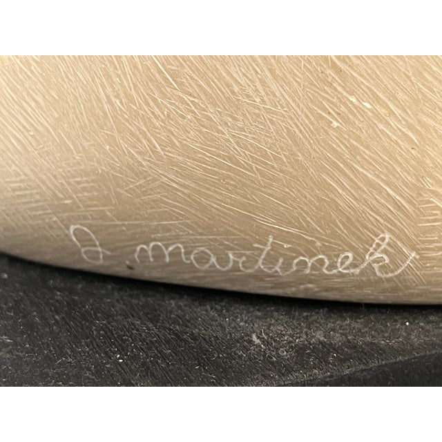 1970s Joseph Martinek Cubist Carved Composite Signed Sculptural Musician 11.5” For Sale In New York - Image 6 of 7