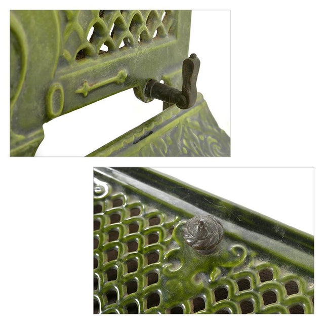 Cast Iron Green Wick Stove For Sale - Image 3 of 8