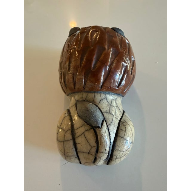 African Gerhard De Beer "Crazy Clay" Raku Pottery Lion For Sale - Image 3 of 6