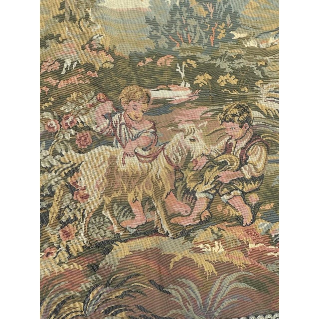 French Aubusson Jacquard Tapestry, 1960s For Sale - Image 8 of 18