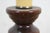 Wood Mid 20th Century Mid Century Modern Turned Wood Spindle & Brass Pedestal Base Candlestick Table Lamp For Sale - Image 7 of 13