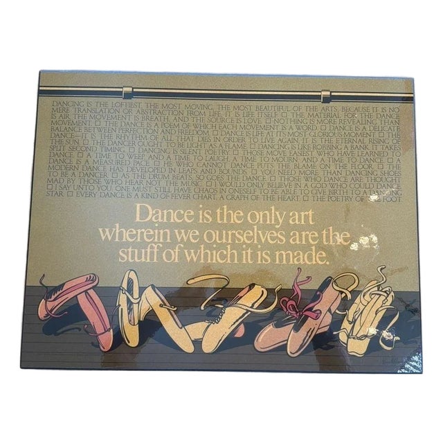 Vintage 1982 Kenneth Grooms Dance Ballet Art Plaque 18x23 For Sale