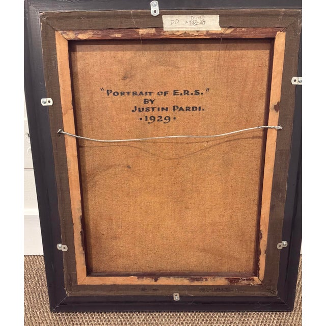 Portrait of e.r.s. Man With a Mustache by Justi Pardi For Sale In Atlanta - Image 6 of 6