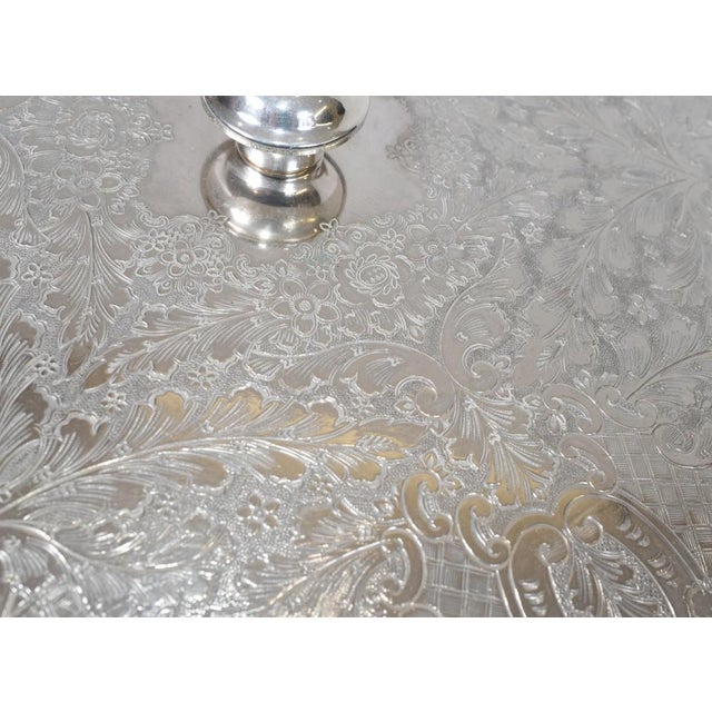 Victorian Silver Plate Tray Serving Lidded Food Dome Platter For Sale - Image 4 of 12