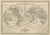 Antique map titled 'Johnson's Globular World. Original world map depicting the Eastern Hemisphere and the Western...