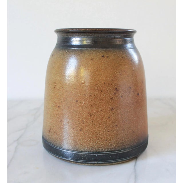 1970's Studio Art Pottery Vessel or Vase For Sale - Image 4 of 7