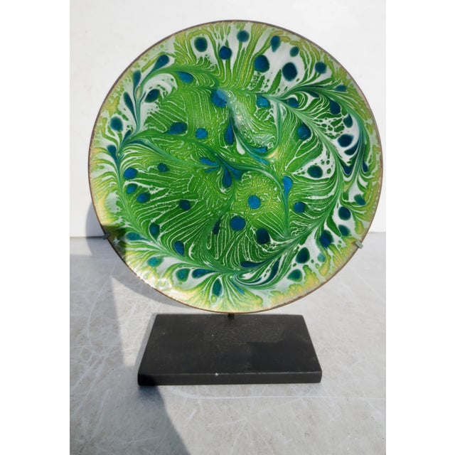 Paint MCM Enamel Trays on Steel Display Mounts- A Pair of 2 For Sale - Image 7 of 8