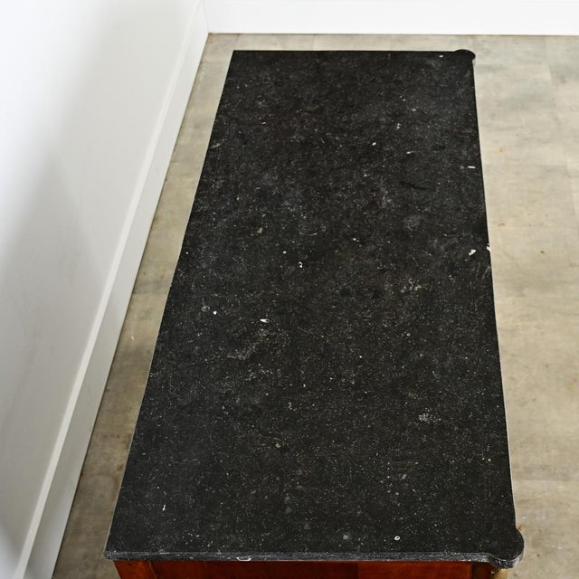 French 19th Century Louis XVI Style Walnut & Marble Commode For Sale - Image 11 of 12