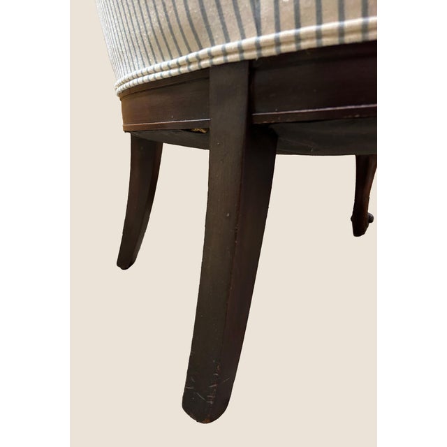 1940s Vintage French Style Wing Chair For Sale - Image 5 of 6