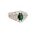 Green Cats-Eye Alexandrite Diamond 18k White Gold Ring, Size 6.75 For Sale - Image 8 of 8