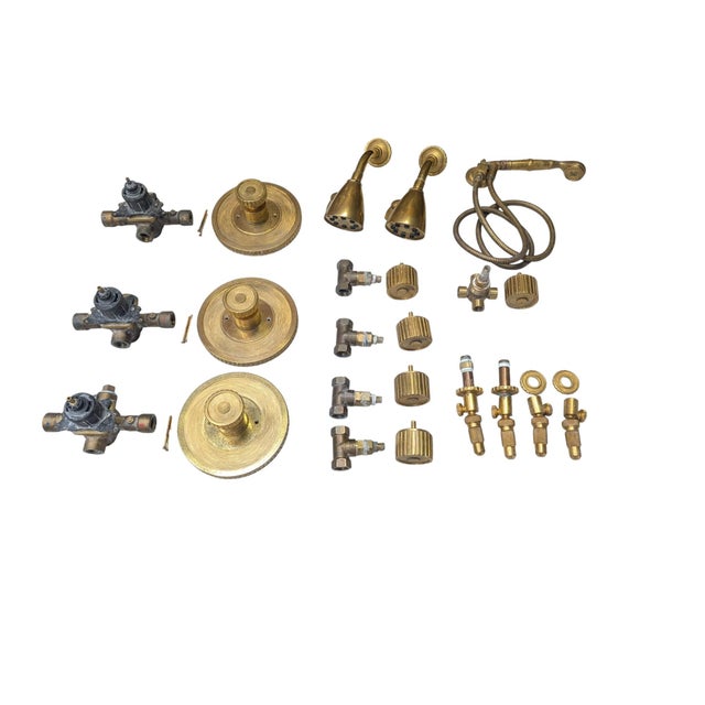 Custom Vanity Cabinets and Shower Set Ensemble - 17 Piece Set For Sale - Image 13 of 18