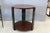 Original Retail $3000, elegant Theodore Alexander Modern, walnut Finished Reflection Side Table, 3-tiers, glass shelf,...