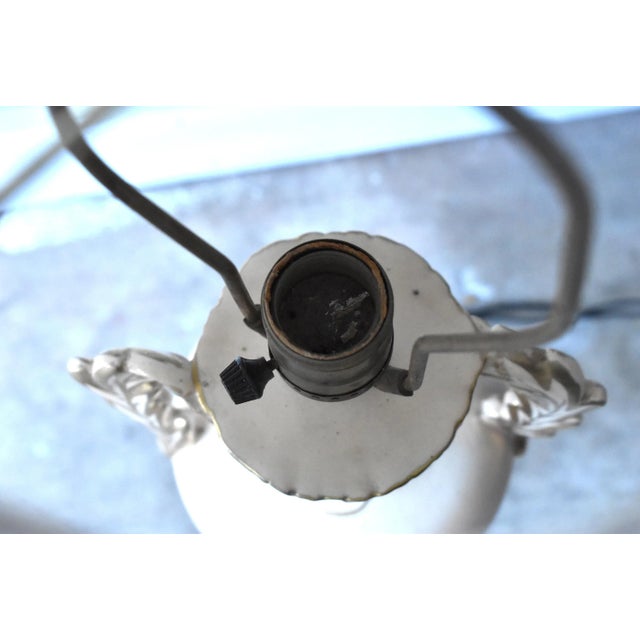 Early 20th Century Antique Ceramic Urn Lamp For Sale - Image 5 of 7