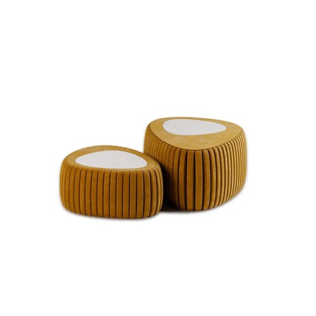 Orange Cappadocia Coffee Table by Alma De Luce, Set of 2 For Sale - Image 8 of 8