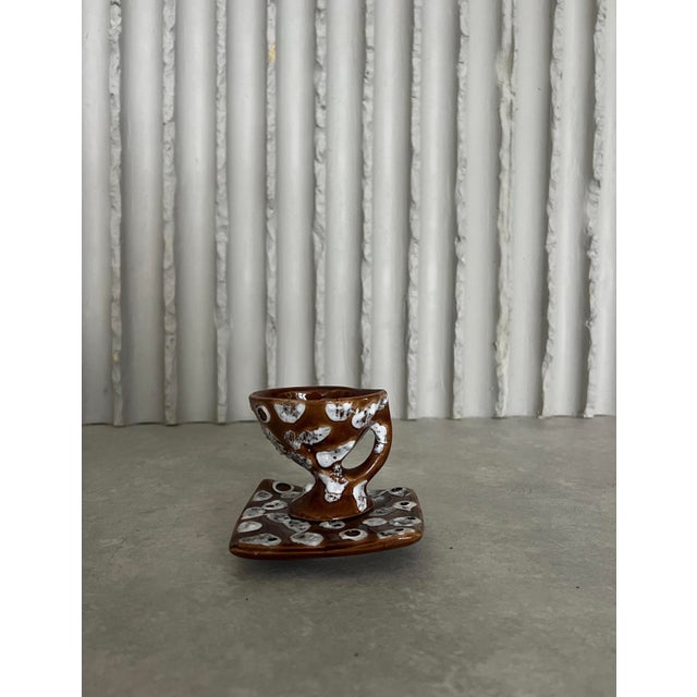 1960s Coffee Set, Vallauris, France, Set of 8 For Sale - Image 5 of 10