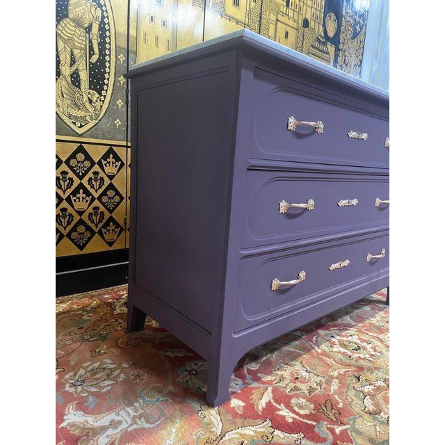 Wood Art Nouveau Painted Chest of Drawers For Sale - Image 7 of 12
