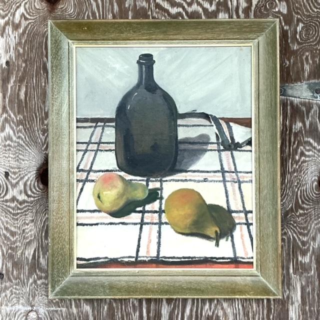 Add a touch of artistic charm to your space with this Vintage Boho Original Still Life Oil on Canvas. This beautifully...