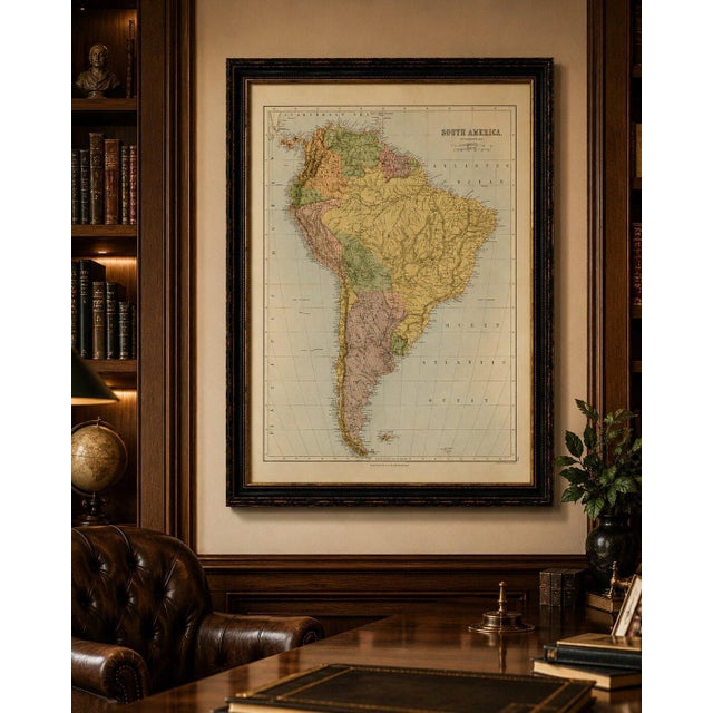 Antique South America Map from Bartholomew, 1884 For Sale - Image 9 of 10