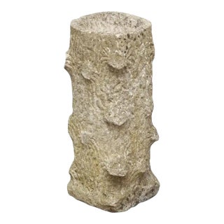 Faux Bois Garden Stone Bird Bath From England For Sale