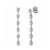Ladies 18k White Gold 3.50ctw Oval Cut Diamonds Drop Dangle Earrings For Sale In Houston - Image 6 of 9