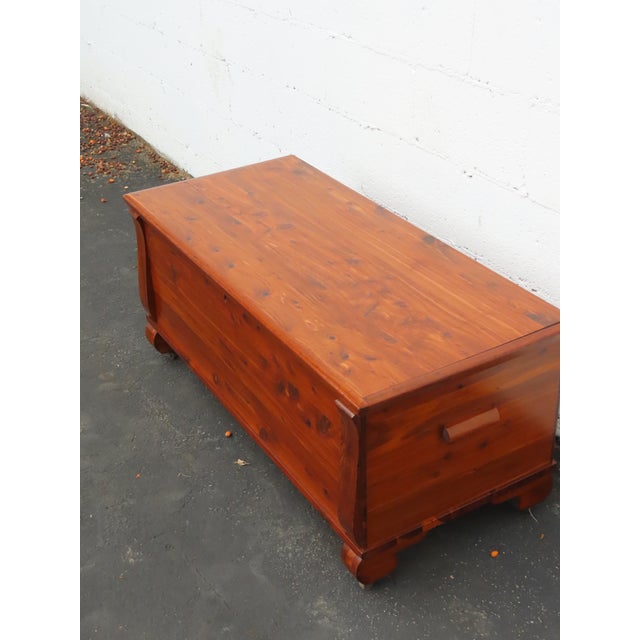 Early 1900s Solid Cedar Hope Chest Blanket Trunk Bench 6658 For Sale - Image 11 of 16