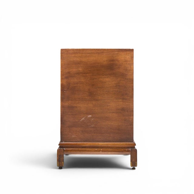 Mid 20th Century Renzo Rutili for Johnson Furniture Mid Century Walnut and Brass Credenza For Sale - Image 5 of 11