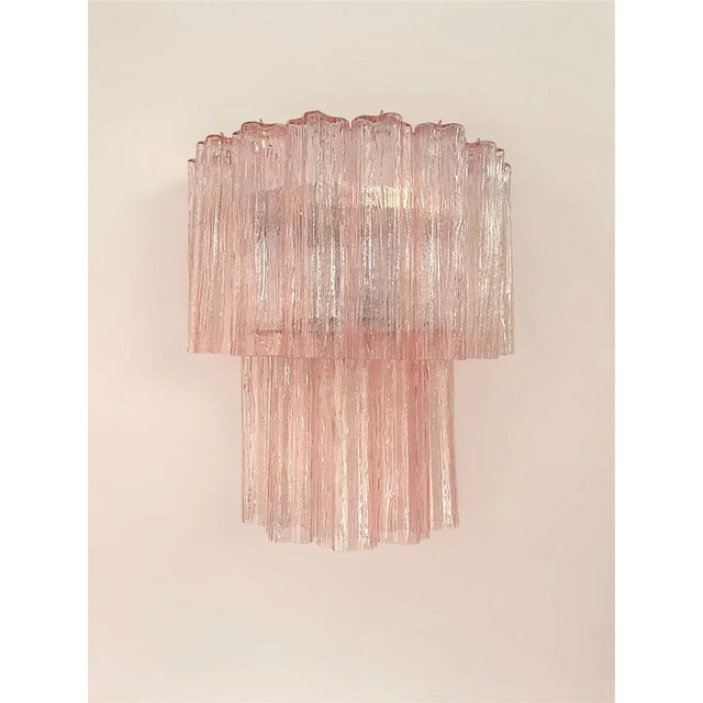 Vintage Murano Glass Tube Wall Sconces, 1990s, Set of 2 For Sale - Image 6 of 13