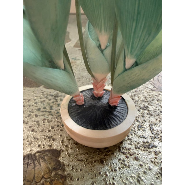 Polychrome Carved Potted Lily of the Valley For Sale In Miami - Image 6 of 12