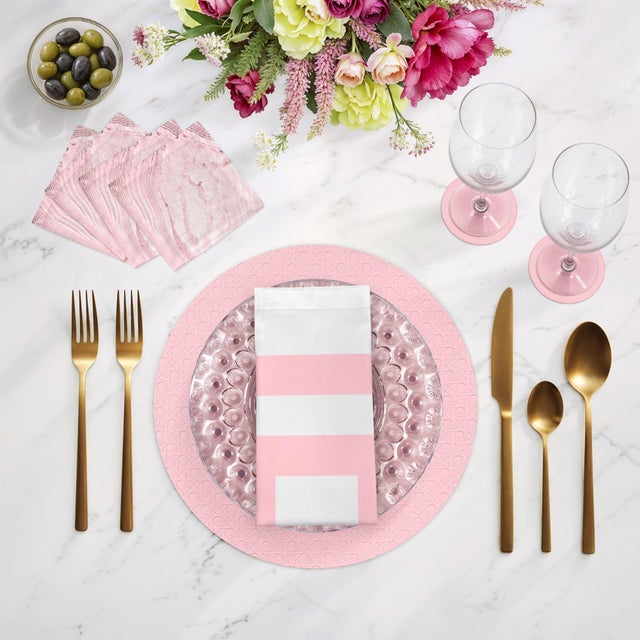 Embracing a minimalist aesthetic through its solid color pattern, this Solid Round Cane Placemat celebrates the beauty of...