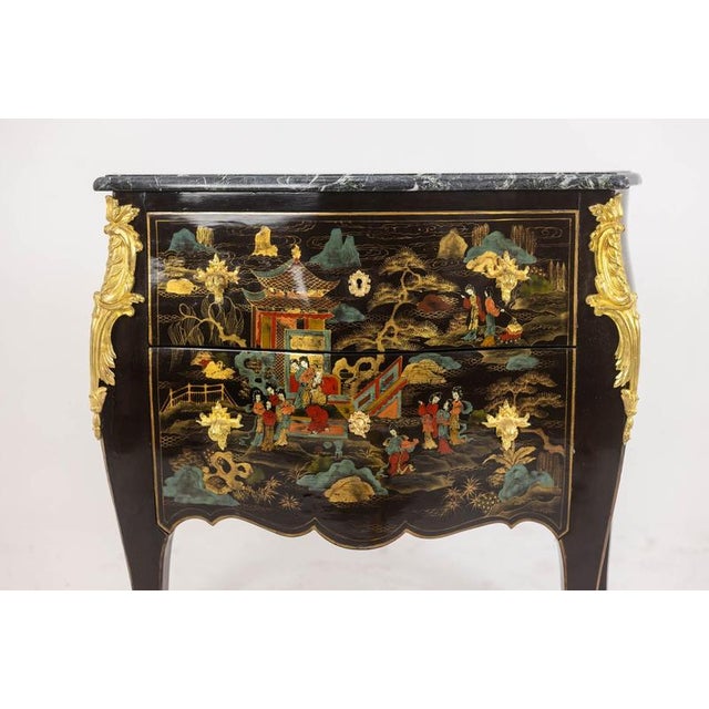Louis XV-Style Lacquered Chest of Drawers, 1950s For Sale - Image 6 of 18