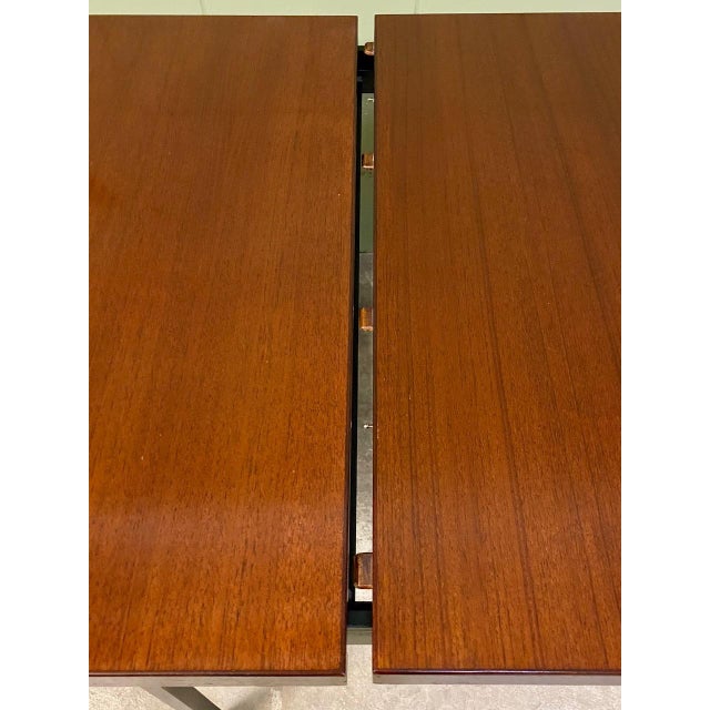 Mid-Century Modern Extendable Model 413SP Dining Table in Teak by Fred Ruf for Knoll International, 1960s For Sale - Image 10 of 15