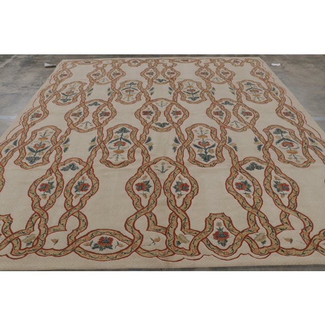 Handwoven in wool, this 9x12 contemporary rug by Rug & Kilim is inspired by antique Tudor rugs, flatweaves and...