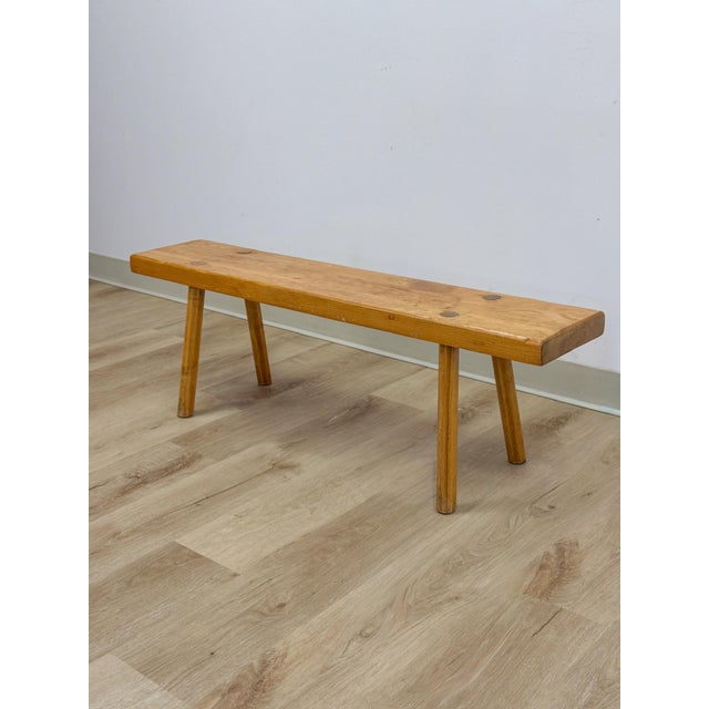 This lovely vintage Hagerty piece by Cohasset Colonials, handmade pine bench is a warm and characterful rustic find that...