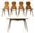 Swiss Alpine Stabelle Oak Dining Set, Mid-Century — Set of 5 For Sale