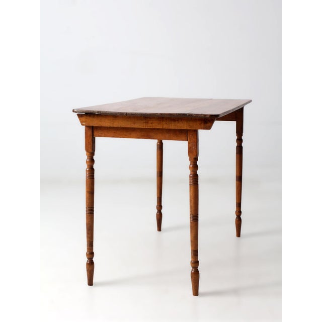 Antique Folding Sewing Table With Measuring Rule For Sale - Image 13 of 14