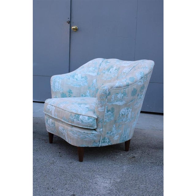 Beige Set of Mid-Century Armchairs in the style of Gio Ponti, Italy, 1950s For Sale - Image 8 of 18