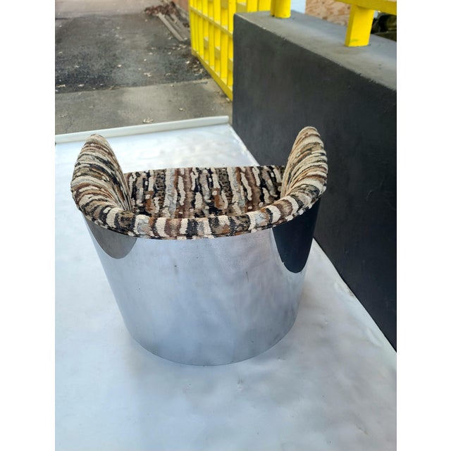 Thayer Coggin Milo Baughman Thayer Coggin Chrome Swivel Rocker For Sale - Image 4 of 15