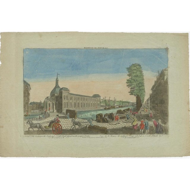 A View of the Exchange the South and North Blaak taken from the Gaapers Bridge Rotterdam, Paper For Sale - Image 4 of 7